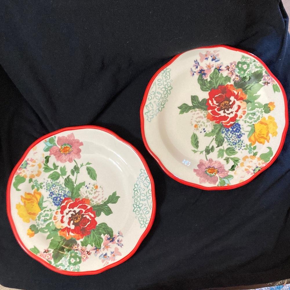 Pair of Country Garden Salad plates